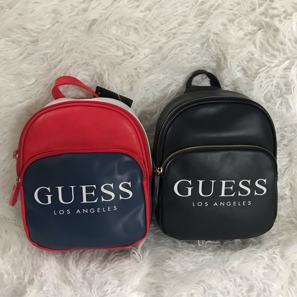 Guess Handbags - NWT x2 Faux Leather Logo Gym Backpacks